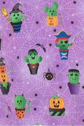 Lila Halloween Kaktus Damen Kasack Motiv Zoom